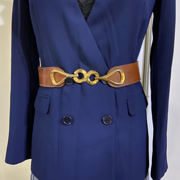 Vintage wide leather belt - Picture 3 of 9